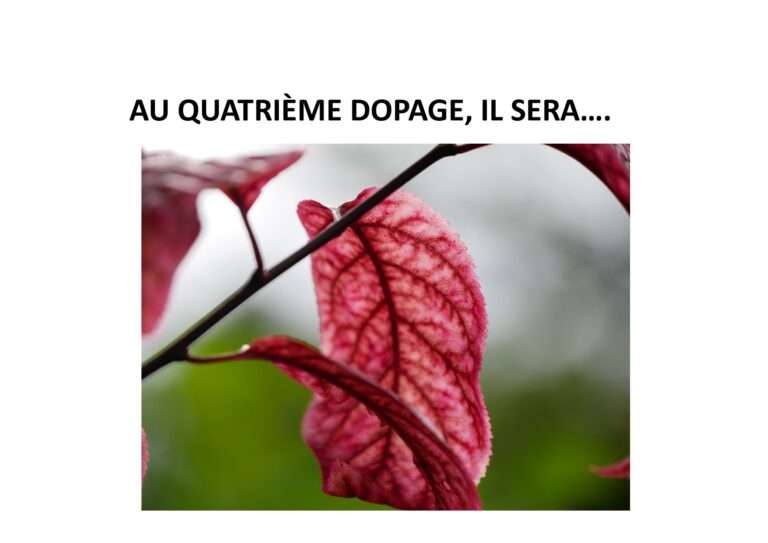 240716 au quatrième dopage, il sera