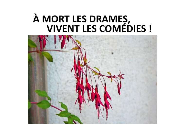 240814 à mort les drames vivent les comédies