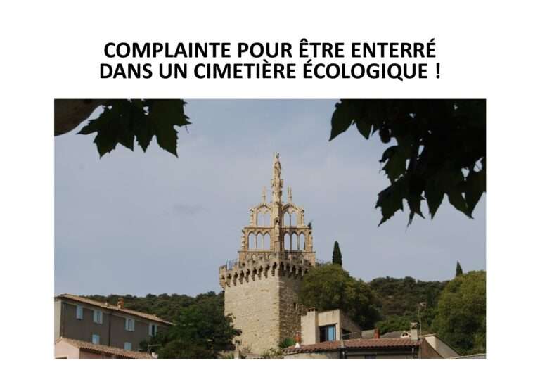 241020 complainte pour être enterré dans un cimetière écologique