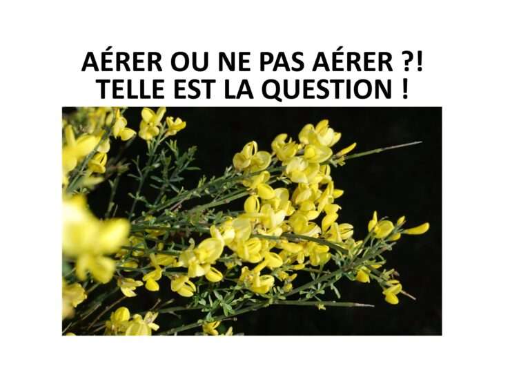 241205 aérer ou ne pas aérer telle est la question